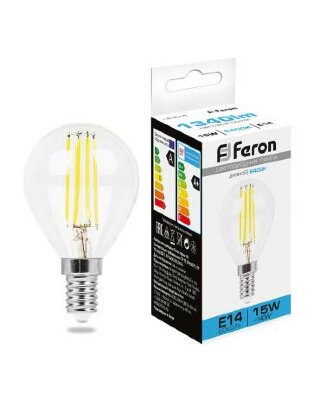 Лампа светодиодная Feron LB-515 Шарик E14 15W 230V 6400K