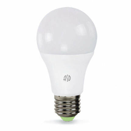 Светодиодная лампа ASD LED-A60-eco 10Вт 230В Е27 4000К 800Лм (продаём кратно 3 шт.) (723)