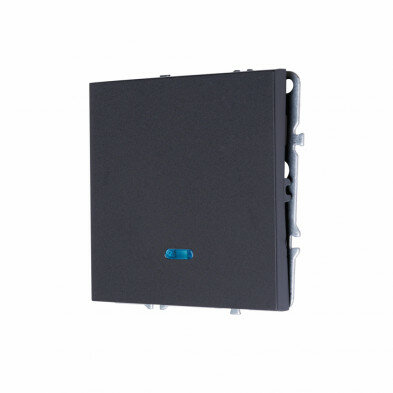 MIKAMI MI-5 Выключатель 1-кл с подсветкой Черный soft touch