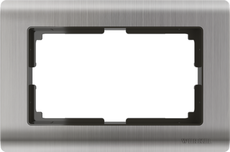 Werkel Metalic Рамка для двойной розетки  Глянцевый никель W0081602 (WL02-Frame-01-DBL)