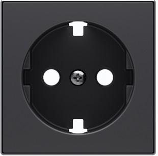 ABB SKY Накладка для розетки SCHUKO c плоской поверхностью Чёрный бархат 8588.9 NS