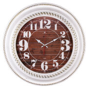 Часы настенные круг 60см  корпус белый с патиной "Эко" "Рубин"