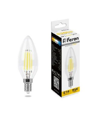 Лампа светодиодная Feron LB-58 Свеча E14 5W 230V 2700K