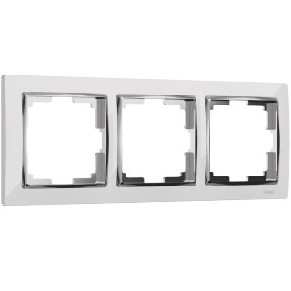 Werkel Snabb Рамка 3 поста Белый/хром W0031901  (WL03-Frame-03-white)
