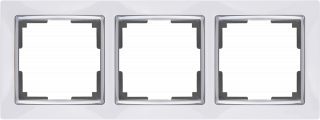 Werkel Snabb Рамка 3 поста Белый/хром W0031901  (WL03-Frame-03-white)