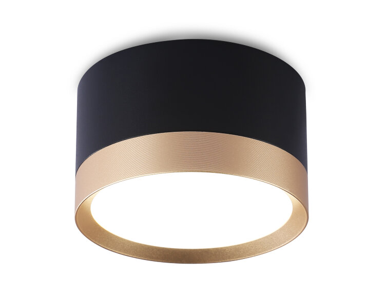 Светильник накладной Ambrella TN52359 BK/GD черный/золото GX53 12W D82*50