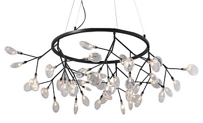 Светильник подвесной Crystal Lux 1690/245D EVITA SP45 D BLACK/TRANSPARENT