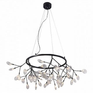 Светильник подвесной Crystal Lux 1690/245D EVITA SP45 D BLACK/TRANSPARENT