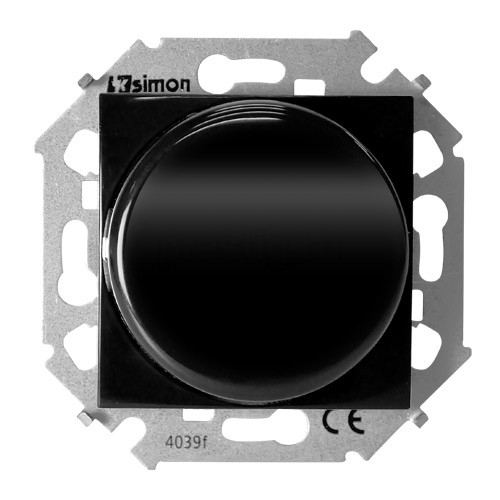 Светорегулятор SIMON 15 повор. д/диммируемых LED ламп 230В 5-215Вт винт.зажим черн.глянец 1591796-032