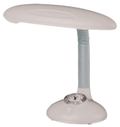 Наст. лампа TL-768 (GY серый, встроенные часы, 8Вт)