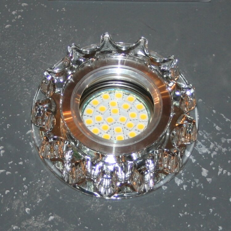Светильник встраиваемый Linvel V 705 MR16+LED CH/CL хром/прозрачный