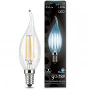 Лампа Gauss LED Filament 5W 104801205 4100K E14 свеча на ветру