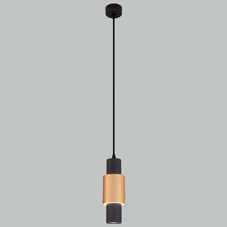 Подвесной светодиодный светильник Eurosvet 50204/1 LED черный/матовое золото