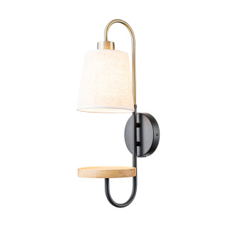 Бра ESCADA 582/1A E14*40W Black/Brass/Wood