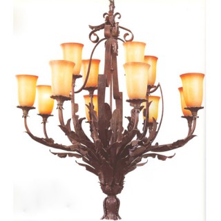 Люстра  FO9319HA12 amber sunset glass