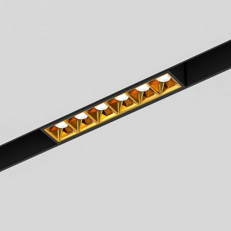 Slim Magnetic Трековый светильник 6W 4000K Artas (чёрный/золото) Elektrostandard 85101/01