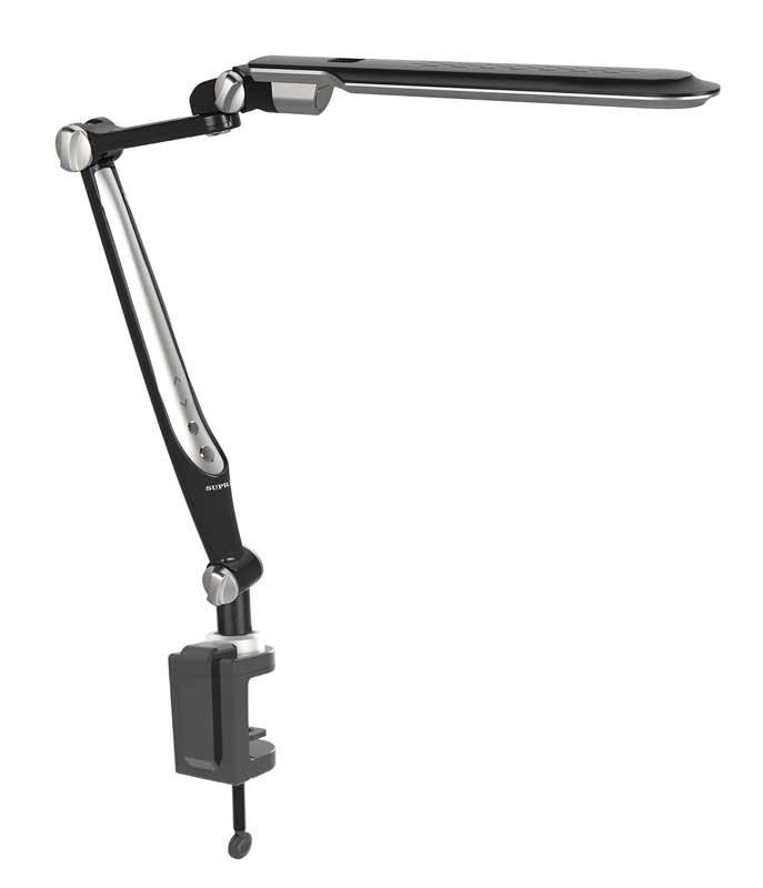 Наст. лампа NL72 (черный/серебро, светодиодн. на струбцине, 10Вт)