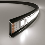 Гибкий алюминиевый профиль для светодиодной ленты черный/черный