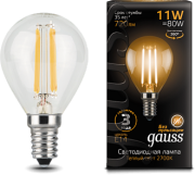 Лампа Gauss LED Filament 11W 105801111 2700K E14 шар
