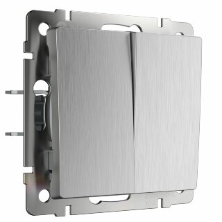 Werkel Выключатель 2-кл. проходной Серебряный рифленый W1122009 (WL09-SW-2G-2W)