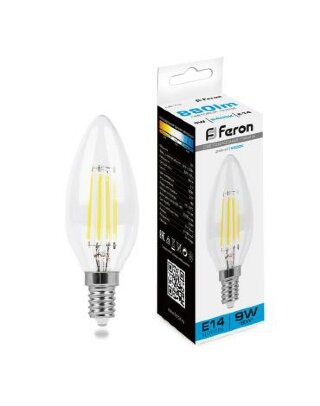 Лампа светодиодная Feron LB-73 Свеча E14 9W 230V 6400K