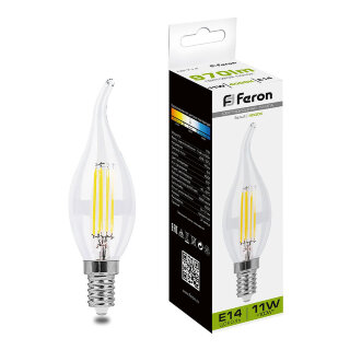 Лампа светодиодная Feron  LB-714  11W E14 230V  4000K  Свеча на ветру