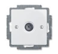 ABB Basic 55 Розетка телевизионная TV Белый 2CKA001724A4276 (1724-0-4276)