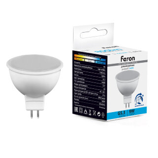 Лампа светодиодная Feron LB-561 MR16 G5.3 9W 230V 6400K диммируемая