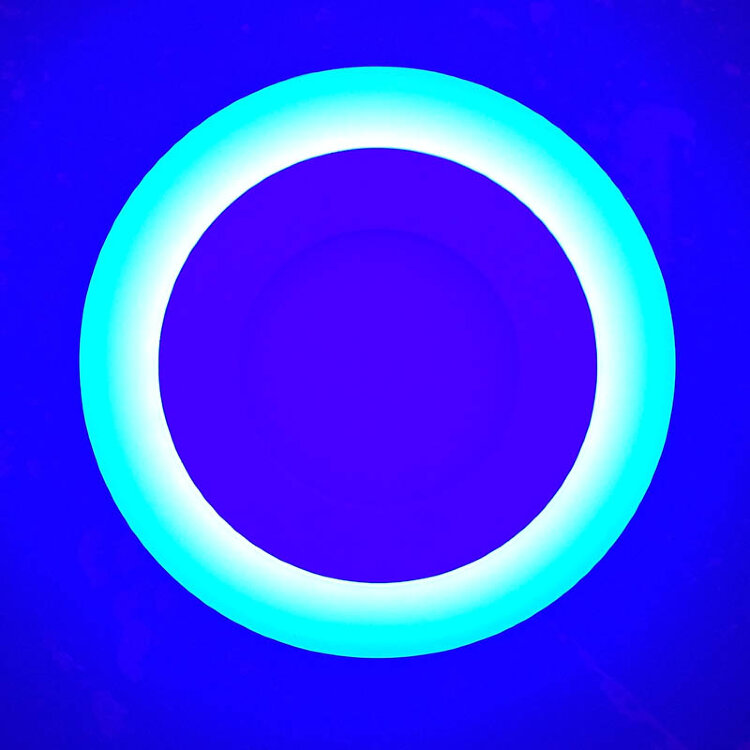 Встраиваемый светильник AURA 6011 WH-B 6W синяя подсветка (3 режима)