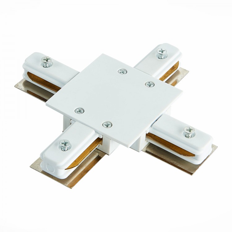 Коннектор X-образный для однофазного встраиваемого шинопровода ST-Luce Белый ST013.549.00