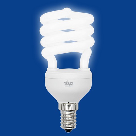 Лампа энергсберегающая Volpe CFL-H T2 15W E14 6400K