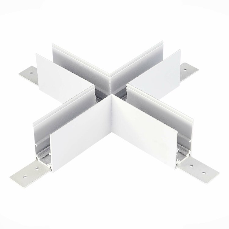 Коннектор X-образный для подвесного / накладного магнитного шинопровода ST-Luce Белый ST007.589.00