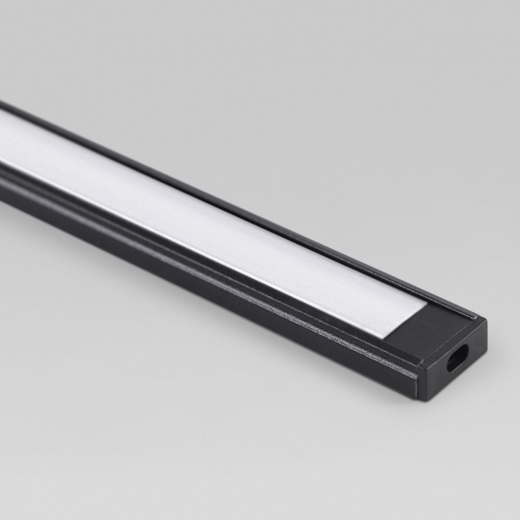 Накладной алюминиевый профиль для светодиодной ленты черный/белый
