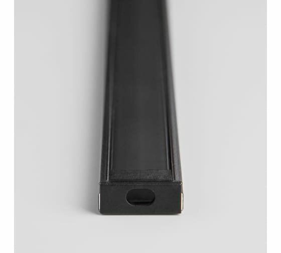 Накладной алюминиевый профиль для светодиодной ленты черный/черный