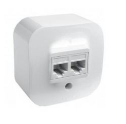 Legrand Quteo Белая Розетка телеф. + комп. RJ-11 + RJ-45 782221