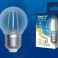 Лампа светодиодная  Uniel LED-G45-9W/3000K/E27/CL  PLS02WH 3000K серия Sky  форма "Шар" (915)