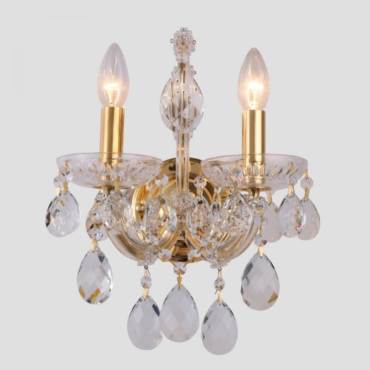 Бра Crystal Lux ISABEL AP2 GOLD/TRANSPARENT 2080/402