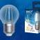 Лампа светодиодная  Uniel LED-G45-9W/4000K/E27/CL  PLS02WH 4000K серия Sky  форма "Шар" (918)