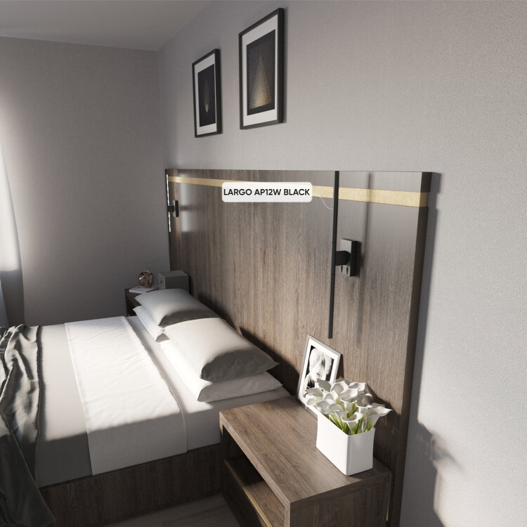 Бра  CRYSTAL LUX 0780/412 LARGO AP12W BLACK