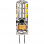 Лампа  FERON светод. LB-420 24LED(2W) 12V G4 6400K AC/DC капсула силикон (пост.+перем. ток) (074)
