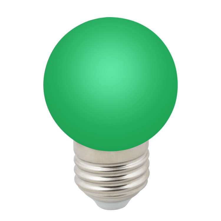 Лампа светодиодная Volpe LED-G45-1W/Green/E27/FR/C форма 