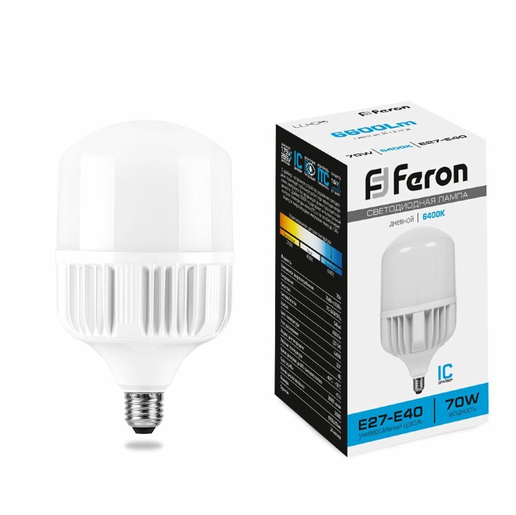 Лампа  FERON LB-65 LED 70W Е27/Е40 6400K