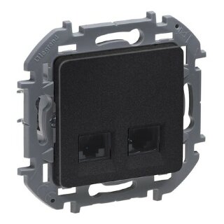 Legrand INSPIRIA Антрацит Розетка 2хRJ 45 - категория 6 - UTP