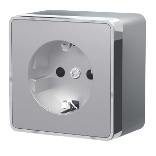 Werkel Gallant Розетка 1-ая с/з  W5071006 серебряный