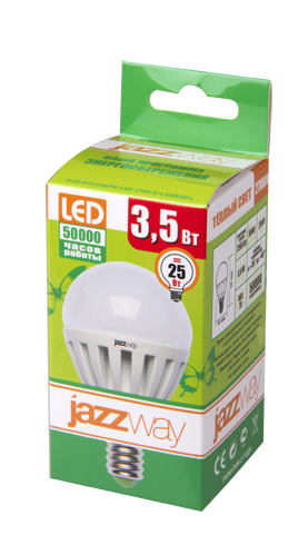 Лампа Jazzway светод. PLED-ECO-G45/PW 3.5w E14 4000K 250 Lm