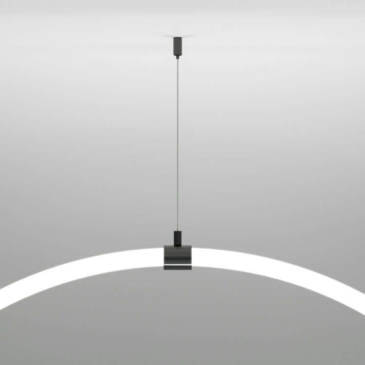 Подвесной трос для круглого гибкого неона Full light черный (2м)